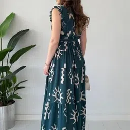 CORSICA Tribal Print Flutter Sleeve Maxi Dress image 2