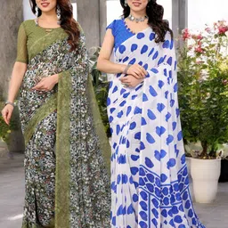 Moda Rapido Floral Pure Georgette Saree-picture-36