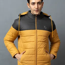 RIGHT DECISION Colourblocked Hooded Long Sleeves Quilted Jacket-picture-17