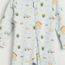 Juniors by Babyshop Girls Pack of 3 Cotton Printed Sleepsuit image 2