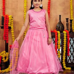 Aarika Girls Embroidered Ready to Wear Lehenga & Blouse With Dupatta-picture-28