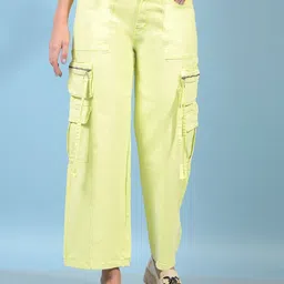 Crimsoune Club Women Wide Leg Mid-Rise Stretchable Jeans-image-40