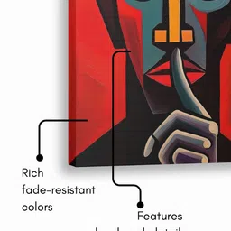 Sassyco Red Single Piece Canvas Other Wall Paintings image 3