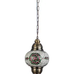 1ST TIME White & Maroon Textured Ceiling Lamp-picture-21