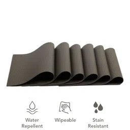 OBSESSIONS 6-Pcs Grey PVC Dining Table Placemats image 2
