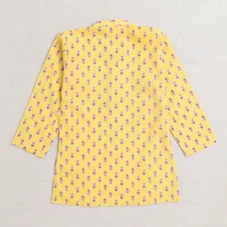 The Magic Wand Boys Floral Printed Regular Kurta with Pyjamas image 2