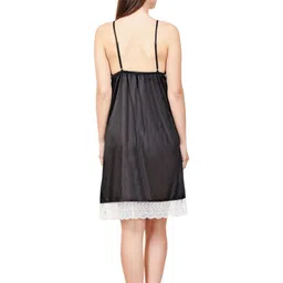 PHALIN Solid Satin Babydoll (Size- Free) image 4