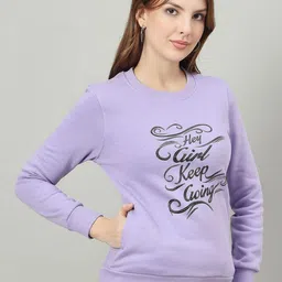 Duke Women Typography Printed Long Sleeve Pullover Sweatshirt image 2