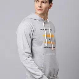 Campus Sutra Men Printed Hooded Sweatshirt image 3