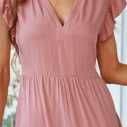 StyleCast Flutter Sleeve A-Line Midi Dress image 2