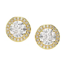SWAROVSKI Gold-Plated Crystals Stone-Studded Studs Earrings image 2