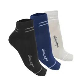 Allen Cooper Unisex Pack Of 3 Striped Pure Cotton Ankle Length Socks-picture-21
