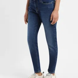 levi's Women's 710 Blue Skinny Fit Mid Rise Jeans image 4