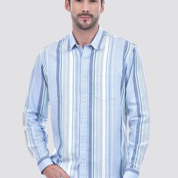 Numero Uno Men Button-Down Collar Vertical Striped Cotton Casual Shirt-picture-43