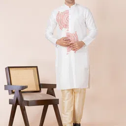 DEVOILER Men Ethnic Motifs Printed Dobby Kurta-picture-28