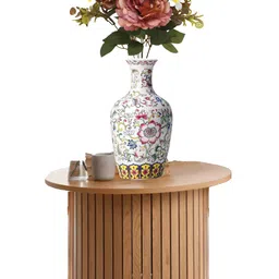 OGI INTERIORS Orange & White Peony Artificial Flower-image-96