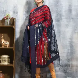 swatika Embroidered Organza Dupatta with Mirror Work image 4