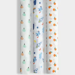 Orange Sugar Set Of 3 Printed Muslin Swaddle image 3