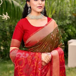 HERE&NOW Woven Design Zari Silk Blend Saree image 2