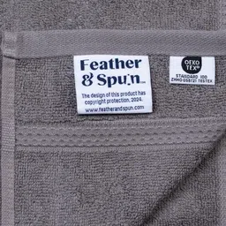 Feather & Spun Pack of 4 Smoke Grey Lavender Antimicrobial Bamboo Cotton Face Towel image 5