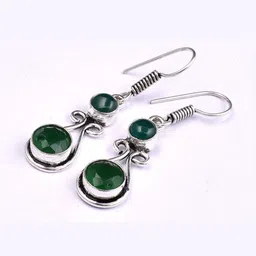 AAR Jewels Silver-Plated Brass Quartz Drop Earrings-picture-30