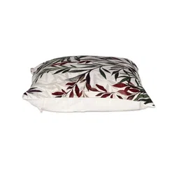 IZAAFA Cream-Coloured & Green Set of 2 Floral Square Cushion Covers image 5