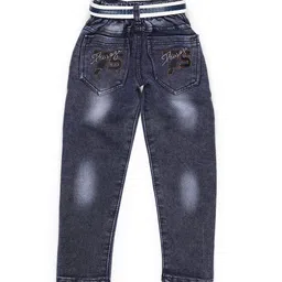 Arshia Fashions Boys Regular Fit Mid-Rise Mildly Distressed Heavy Fade Stretchable Jeans image 2