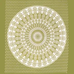 RRW Green Ethnic Motifs 180 TC King Bedsheet with 2 Pillow Covers image 3