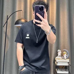 KPOP Typography Printed Round Neck Short Sleeves Cotton T-shirt-picture-24