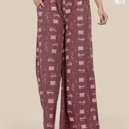 Esplendido Women Pack Of 2 Printed Mid-Rise Cotton Lounge Pants-image-24