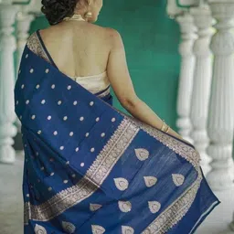 Rujave Ethnic Motifs Zari Silk Cotton Handloom Kanjeevaram Saree image 3
