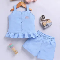 Toonyport Girls Pure Cotton Sleeveless Top With Shorts-image-72