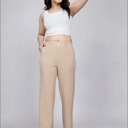 NU CLOTHS Women Pack Of 2 Original High-Rise Pleated Trousers image 2