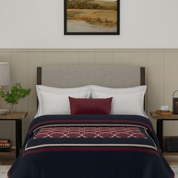 MYTRIDENT Red & Black Geometric Heavy Winter Double Bed Blanket-picture-35
