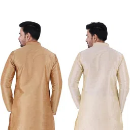 JEXI Men Regular Pure Silk Kurta with Pyjamas image 3