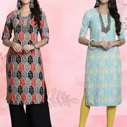 Ethnic basket Women Multicoloured Kurtas-picture-10