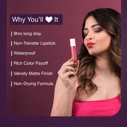 Hilary Rhoda Matte Trap Liquid Lipstick- 5ml- Ping Me Up image 3