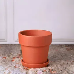 The handicraftian 4-Pcs Brown Small Gamala Planters image 4