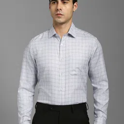 Louis Philippe Men Checked Cotton Formal Shirt-picture-14