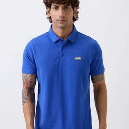 SPYKAR Polo Collar Pure Cotton Slim Fit T-shirt-picture-28