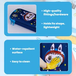 kihika 3D Cover EVA Space Labubu Theme Pencil Case Large Capacity Pouch Boys & Girls Students Art EVA Pencil Box image 5