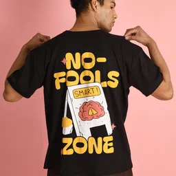 Bene Kleed Men Typography Printed Round Neck Cotton Oversized T-shirt image 4