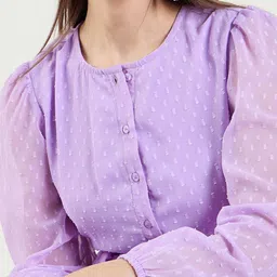 aayu Puff Sleeve Georgette Maxi Dress image 5