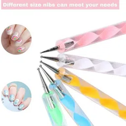 wonholli Multicolor 2 Way Dotting Pen Tool Nail Art Tip Dot Paint image 4