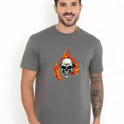 KaamBhari Graphic Printed Round Neck Regular Fit Cotton T-shirt-picture-29