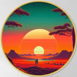 Livin'luxe Orange MDF Other Wall Paintings-picture-32