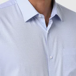 Van Heusen Men Regular Fit Spread Collar Textured Cotton Formal Shirt image 5