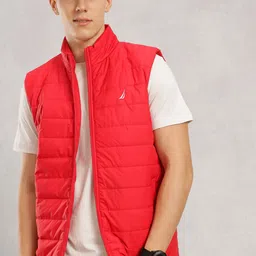 Nautica Mock Collar Sleeveless Padded Jacket-picture-15