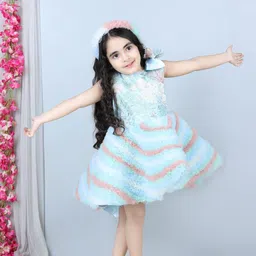 The Lush Affair Floral Print Net A-Line Dress image 5