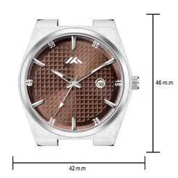 LUXURIT Men Patterned Dial & Stainless Steel Straps Analogue Date Aperture Watch LXMT-824 image 3